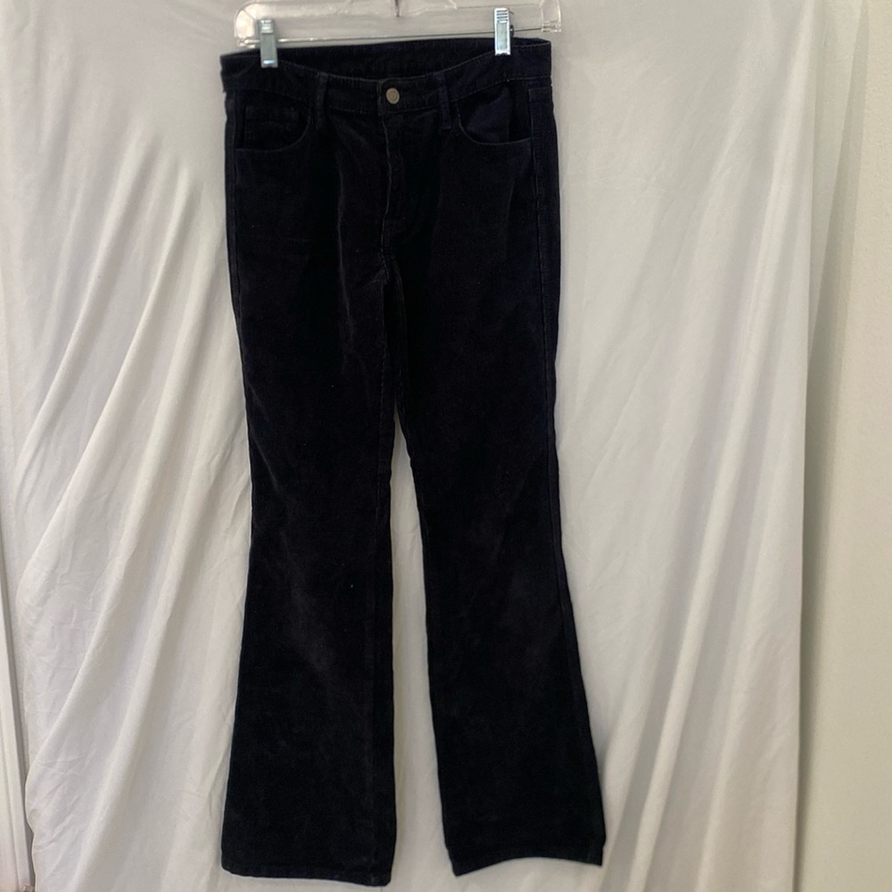 John GAlt Brandy Melville black Corduroy jeans pants flare sz small